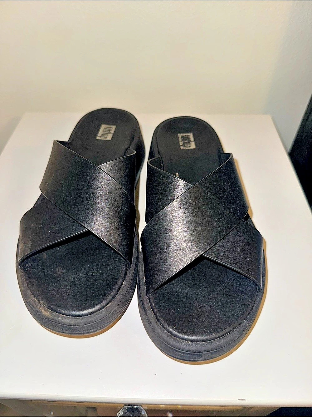 Fitflop Black Platform Sandals 6.5